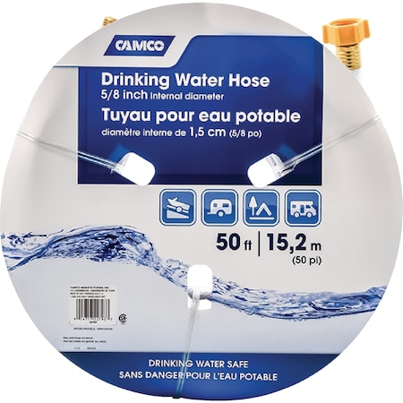 CAMCO MARINE Fresh Water Hose 75' 5/8 Id 22803